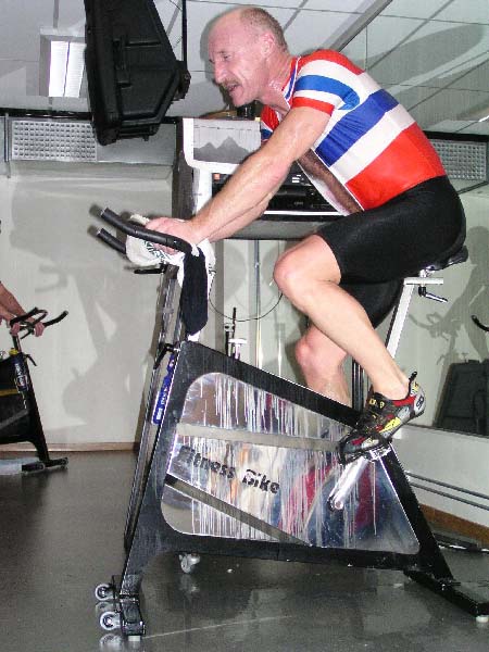 Bjørn Hamre som spinninginstruktør for Ryes Ekspresslag! Klikk på bildet for større format!