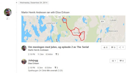 Martin Henrik Andresen lytter til podcast på Strava